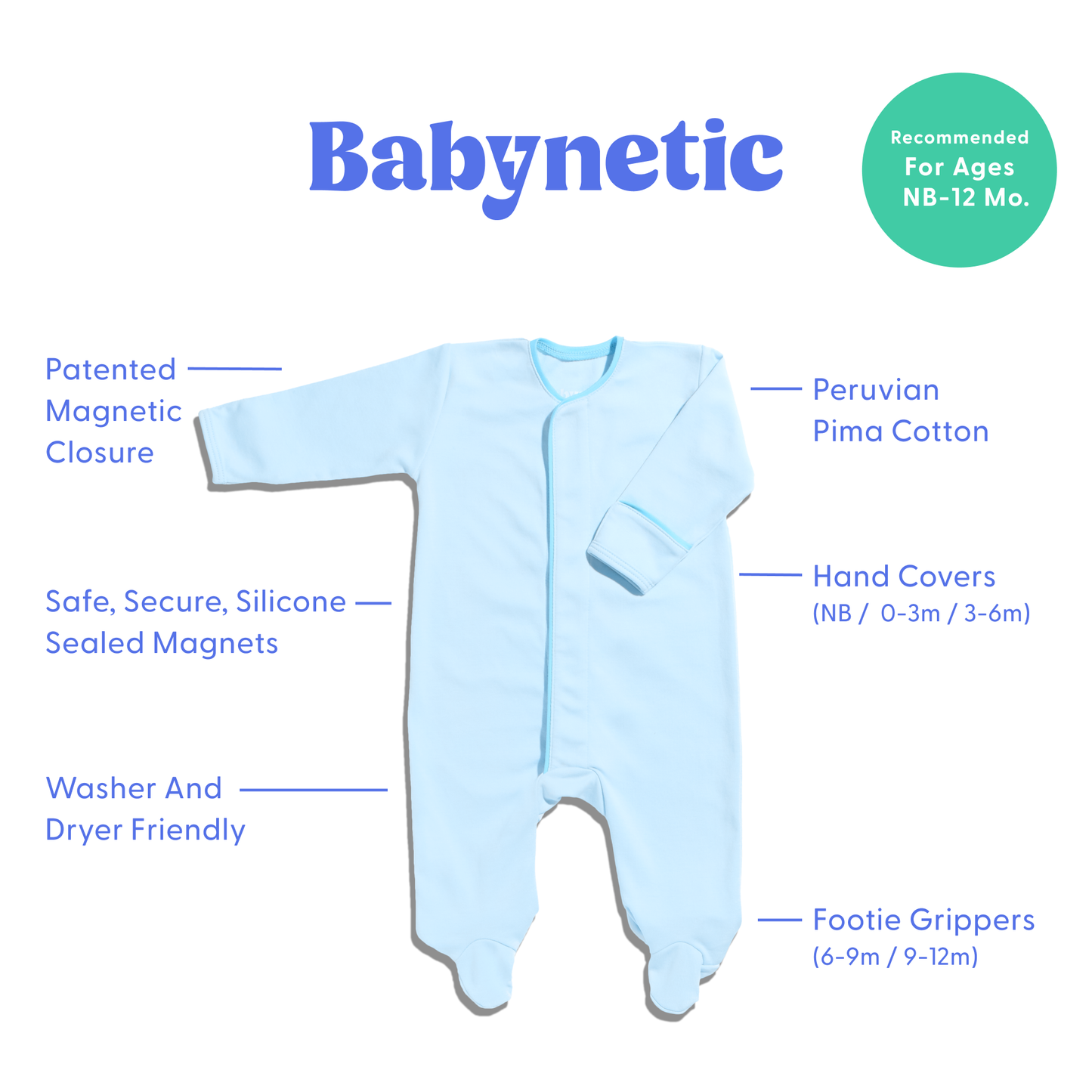 Babynetic - Magnetic Footie - Cloud Blue