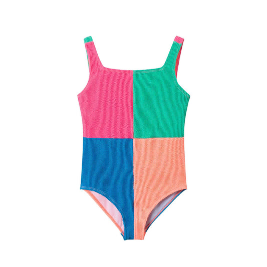 Andy & Evan - Kids One Piece Swim Suit | Multi Color Block