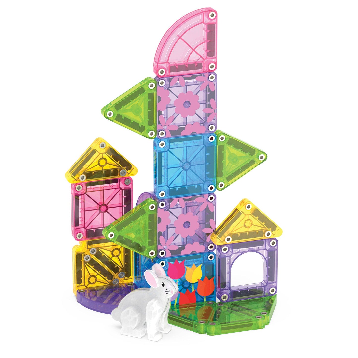 Magna-Tiles - MicroMAGS Spring Garden 24 Piece Travel Set