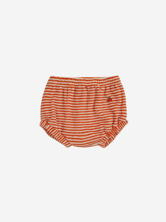 Bobo Choses Baby Orange Stripes Terry Bloomer Orange