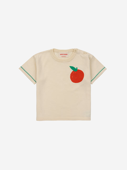 Bobo Choses Baby Tomato Knitted T-Shirt Off White