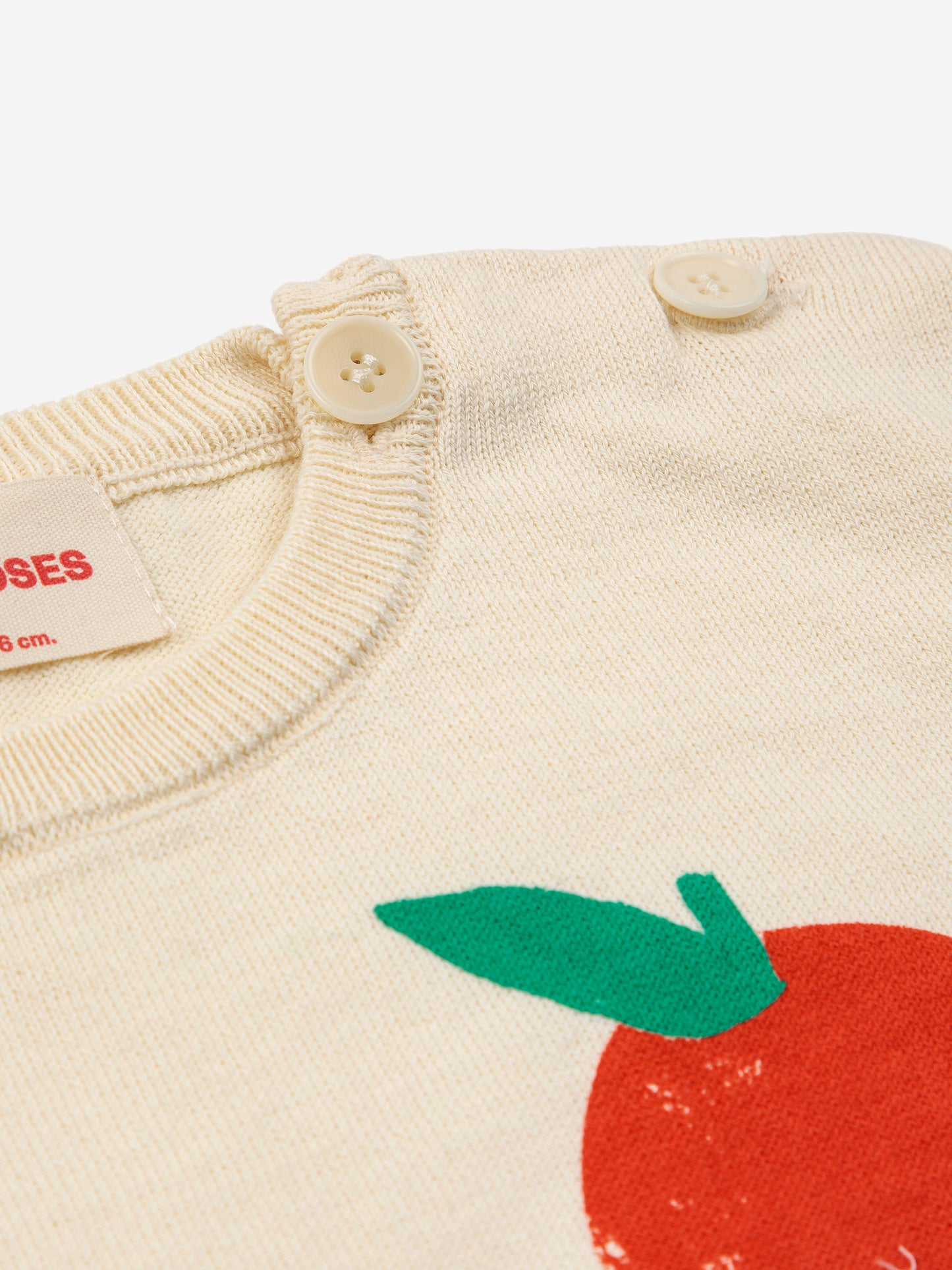 Bobo Choses Baby Tomato Knitted T-Shirt Off White