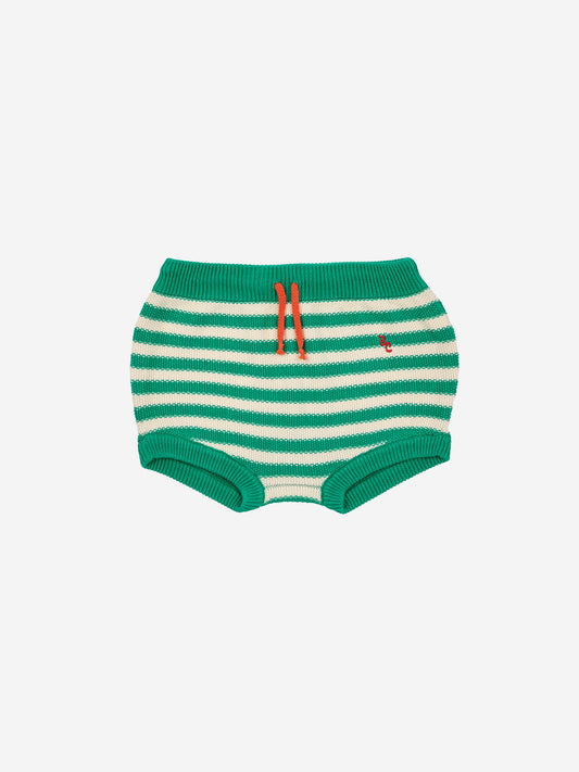Bobo Choses Baby Stripes Knitted Culotte Green