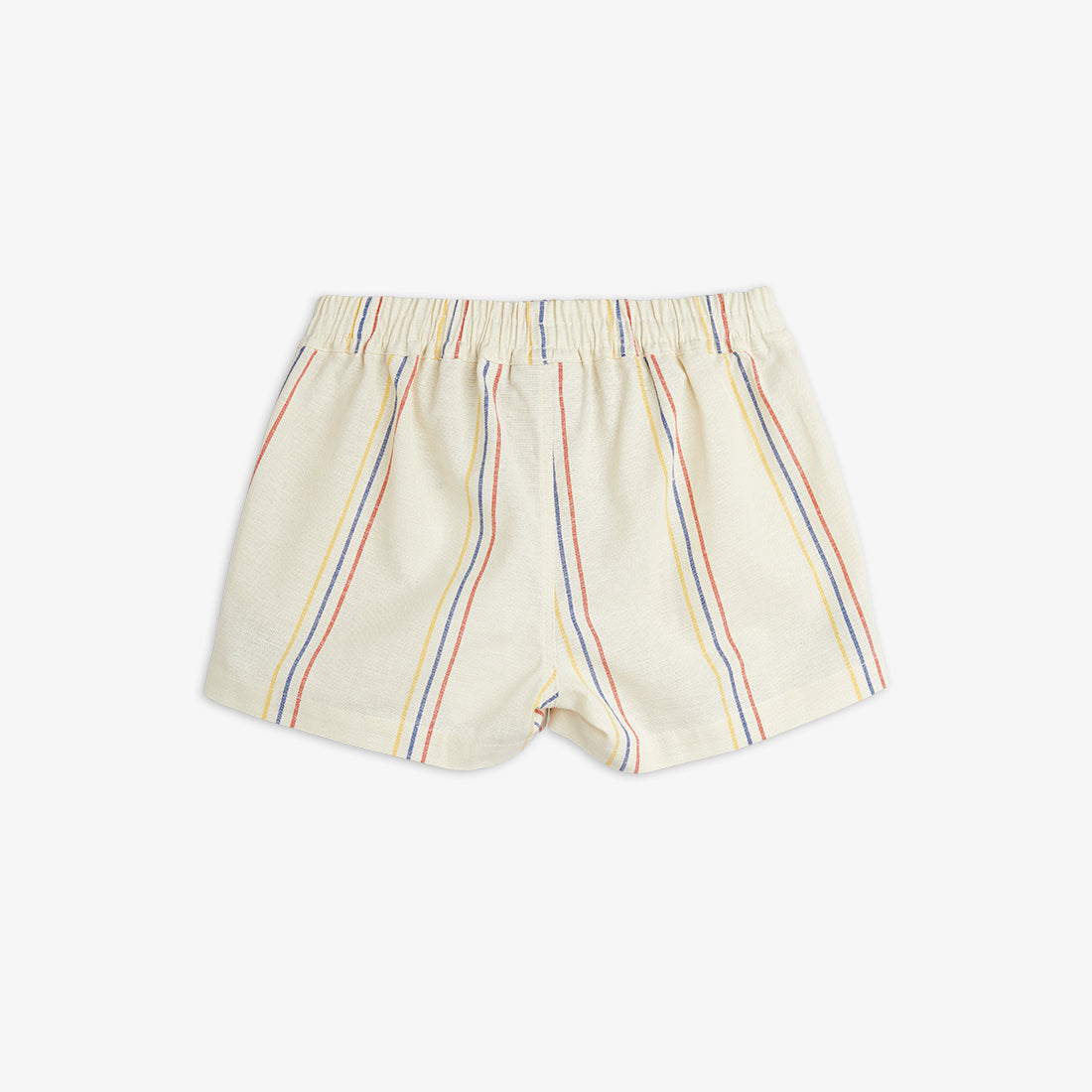 Mini Rodini Stripe Y/D Woven Shorts In Offwhite