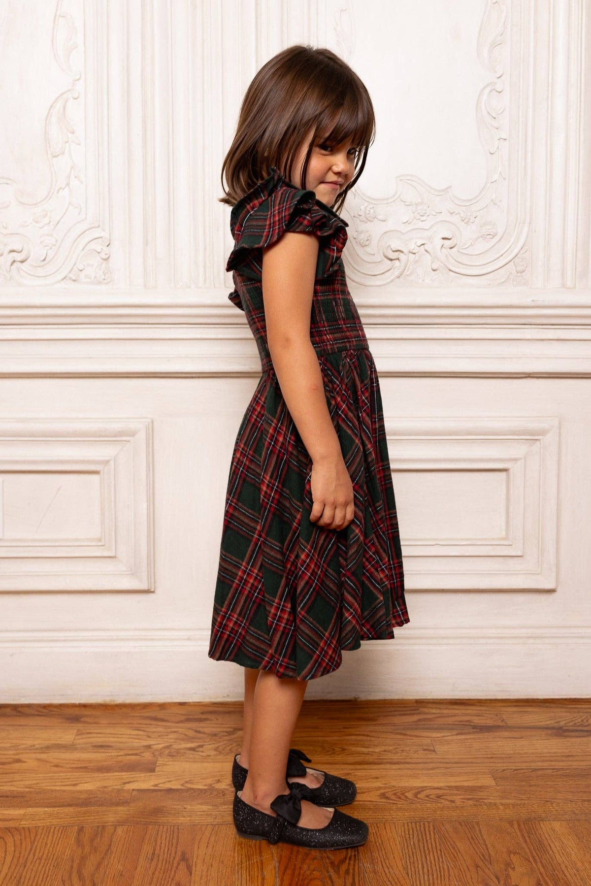 Ivy City Co - Mini Hattie Dress in Evergreen Plaid