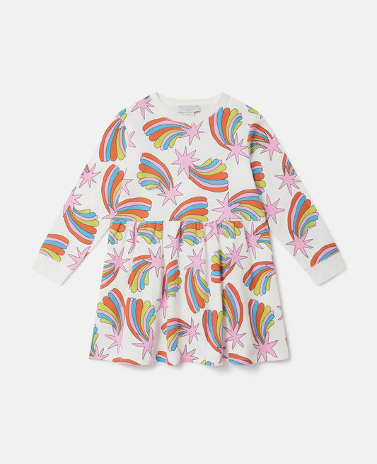 Stella McCartney Kids Shooting Stars Long-Sleeved Dress