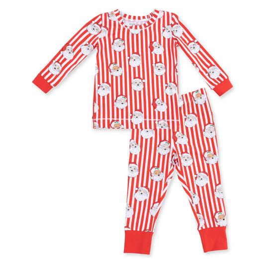 Angel Dear Vintage Santa Stripe Long Sleeve Loungewear Set