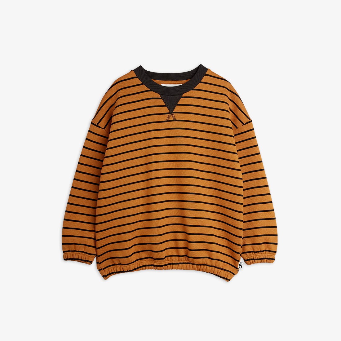 Mini Rodini Striped AOP Sweatshirt Brown