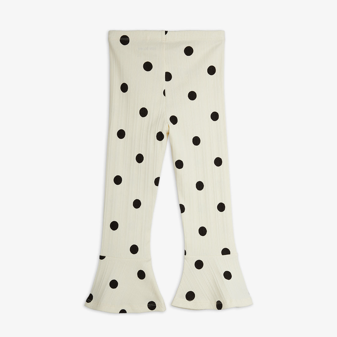 Mini Rodini Dots AOP Dog Flared Trousers Off-White