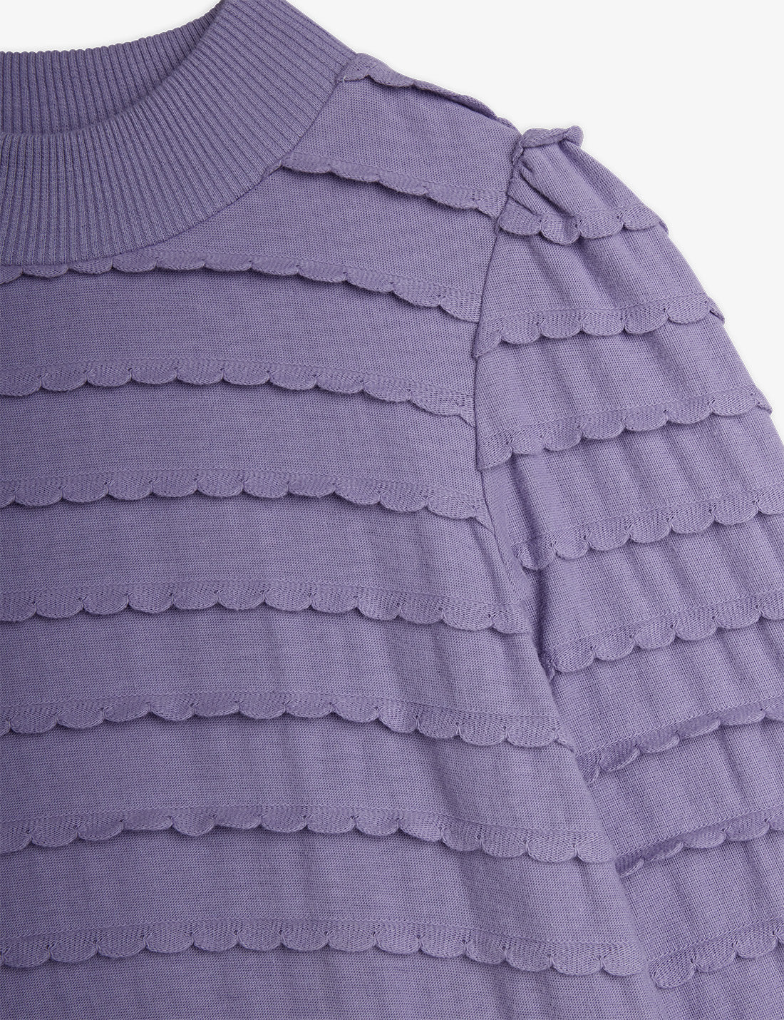 Mini Rodini Textured Frill LS Dress Purple