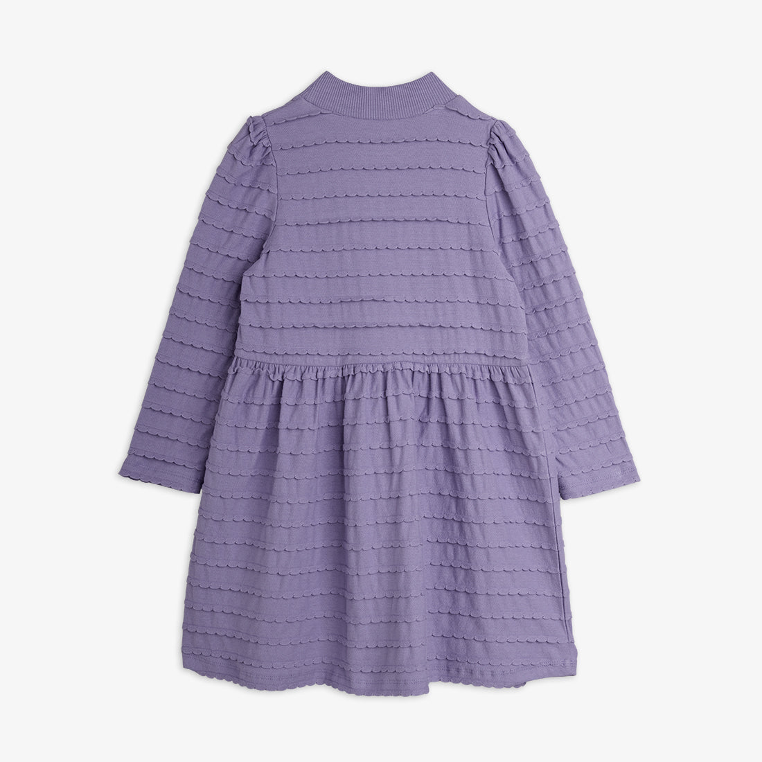 Mini Rodini Textured Frill LS Dress Purple