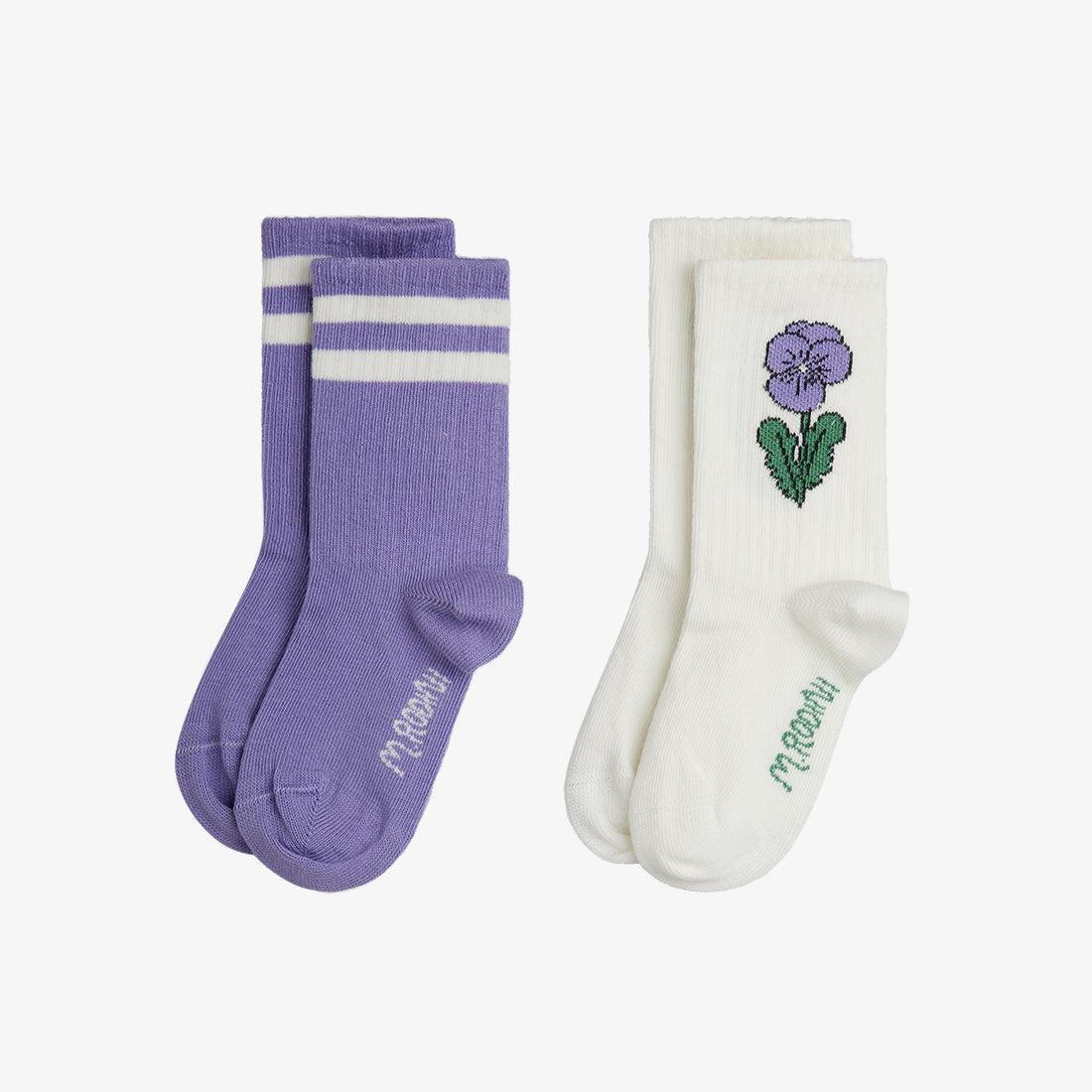 Mini Rodini Viola Stripe 2-Pack Socks Multi