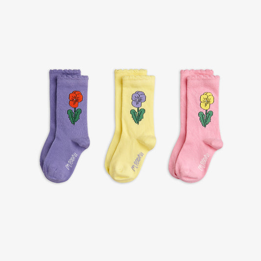 Mini Rodini Viola Stripe 3-Pack Socks Multi