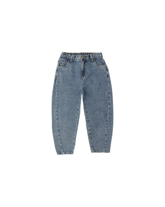 Rylee + Cru Barrel Pant Indigo Denim