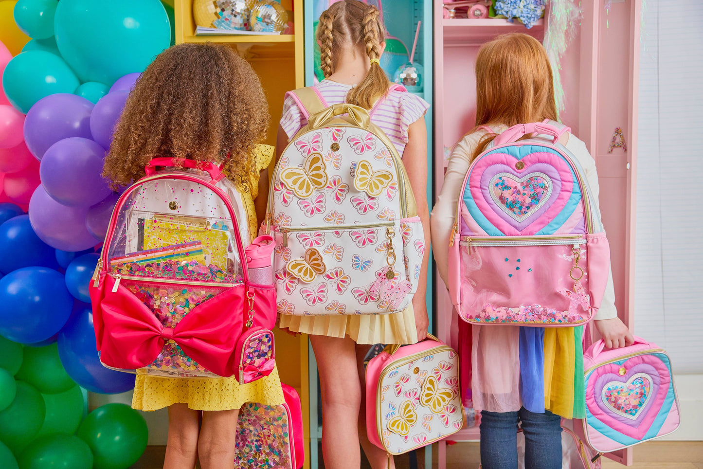 Packed Party - "Taylor" Quilted Confetti Hearts Insulated Lunchbox