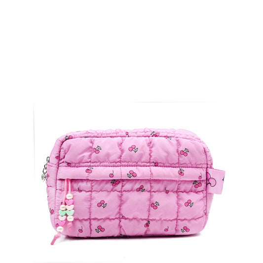 OMG Accessories - Quilted Scrunchies Cherry Printed Pouch