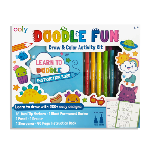 OOLY - Doodle Fun: Draw & Color Activity Kit (17 PC Set)
