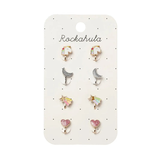 Rockahula Kids US - Rainbow Unicorn Clip On Earrings