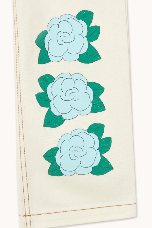 Tiny Cottons Blue Flower Print Denim Jeans