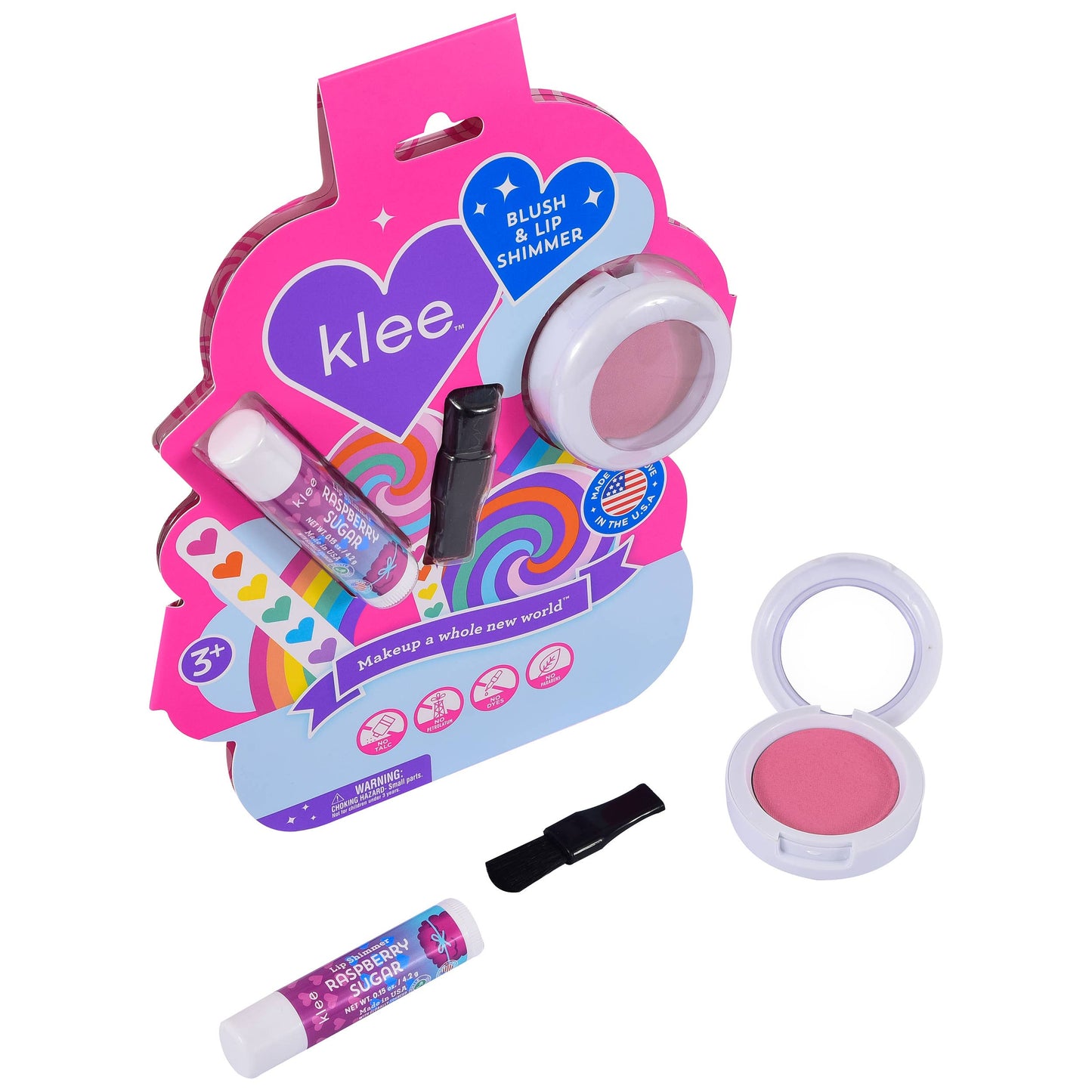 Klee Naturals - NEW!! Seabreeze Spark - Blush and Lip Shimmer Set: Rainbow Glitz
