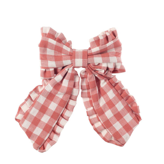 Rockahula Kids US - Gingham Ruffle Long Bow Clip