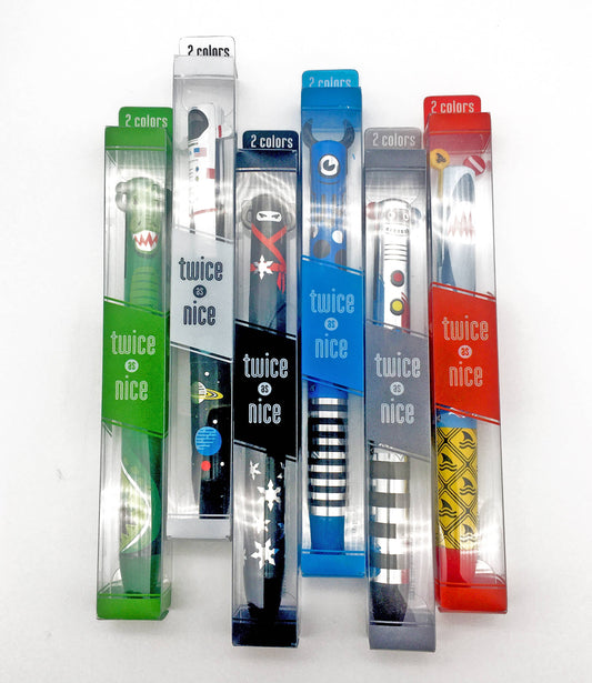 SNIFTY - TWICE AS NICE METALLIC 2 COLOR CLICK PEN