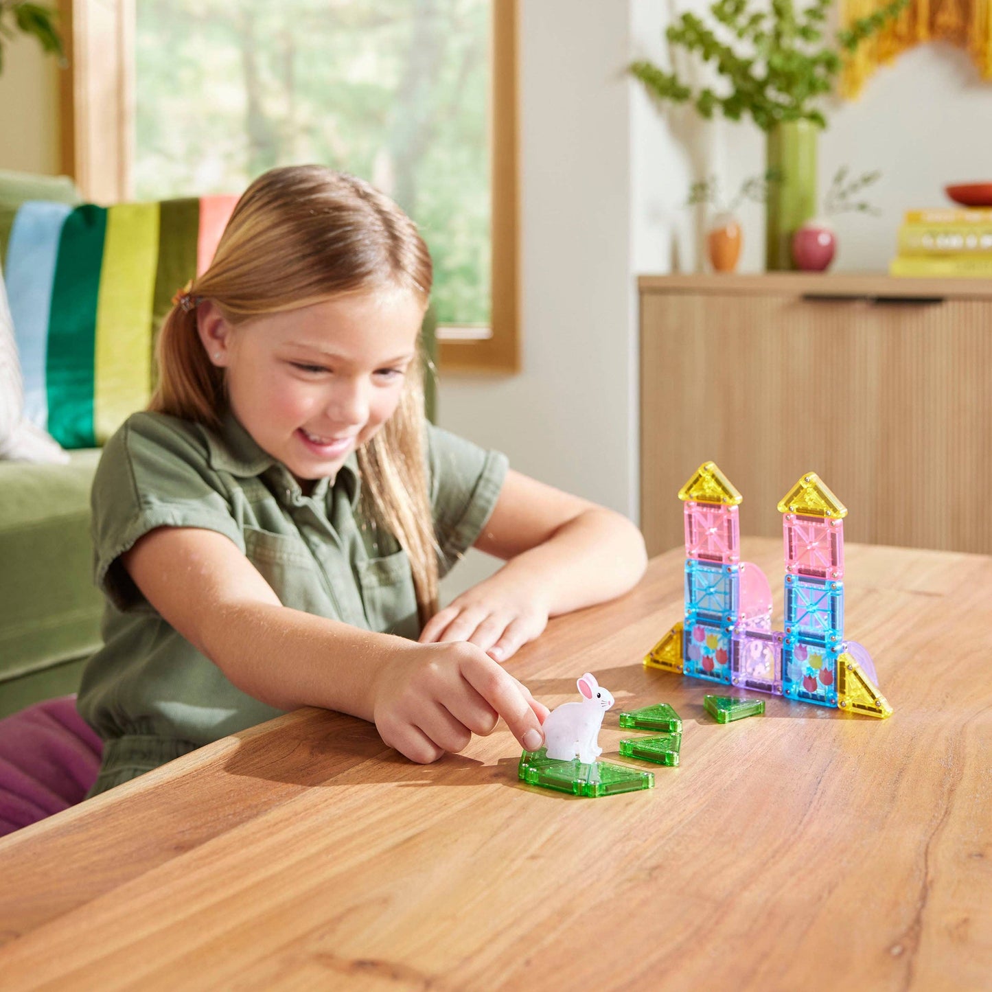Magna-Tiles - MicroMAGS Spring Garden 24 Piece Travel Set