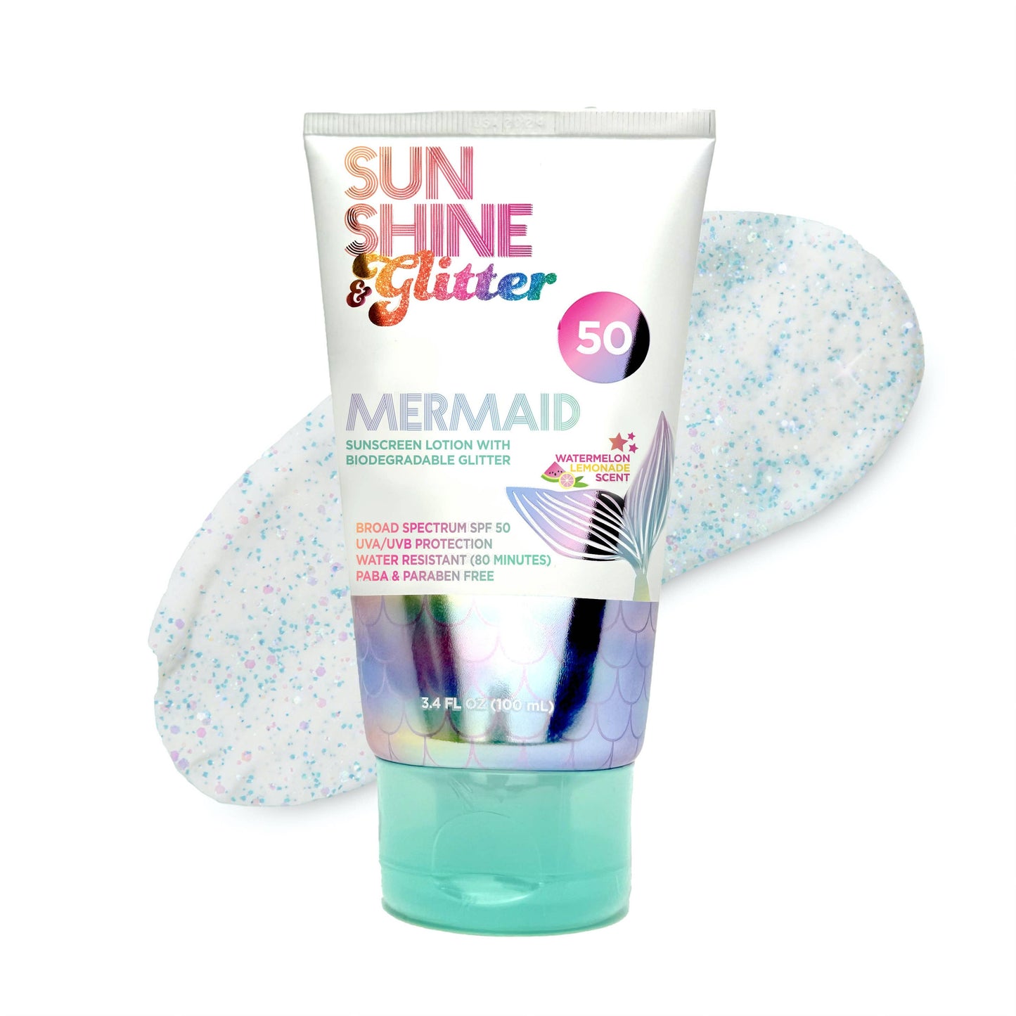 Sunshine & Glitter - S&G Mermaid Biodegradable Glitter SPF 50 TUBE