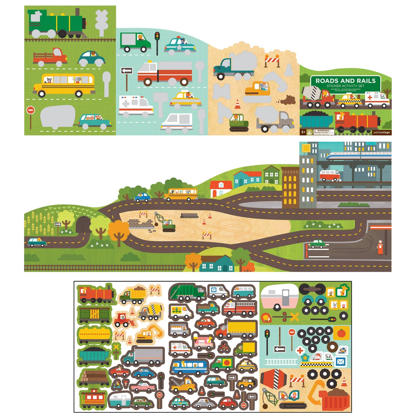 Chronicle Books - Roads & Rails Sticker Activity Set