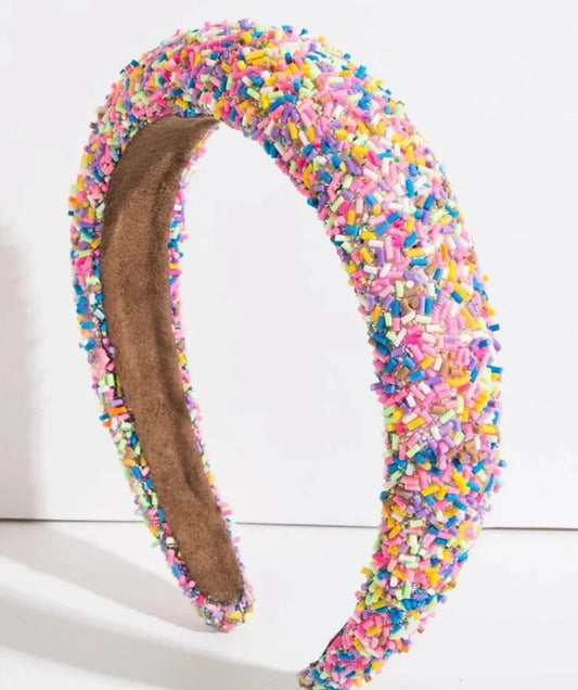 Cheeky Plum Beaded Headband - Candy Crush