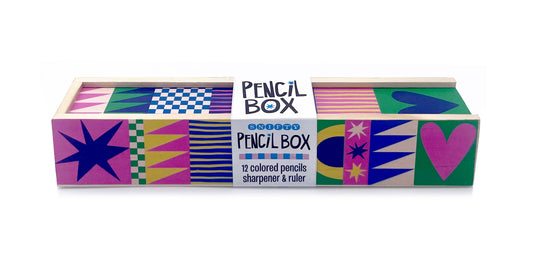 SNIFTY - WOODEN PENCIL BOX COLORED PENCILS - GEO LOVE