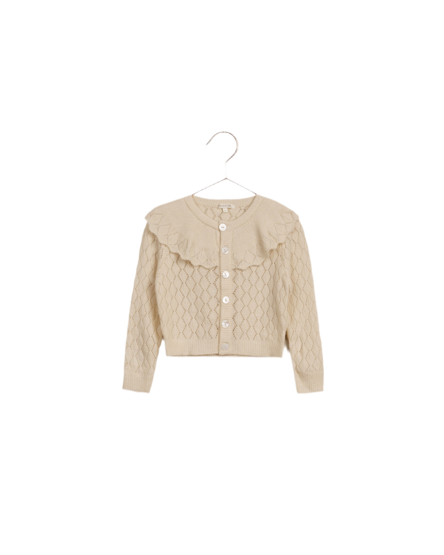 Noralee Ruffle Cardigan Ivory