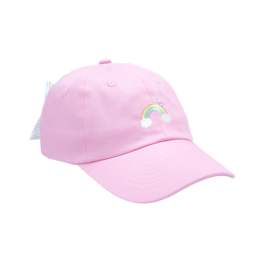 Bits & Bows - Rainbow Sparkle Bow Baseball Hat Youth (ages 2-7)