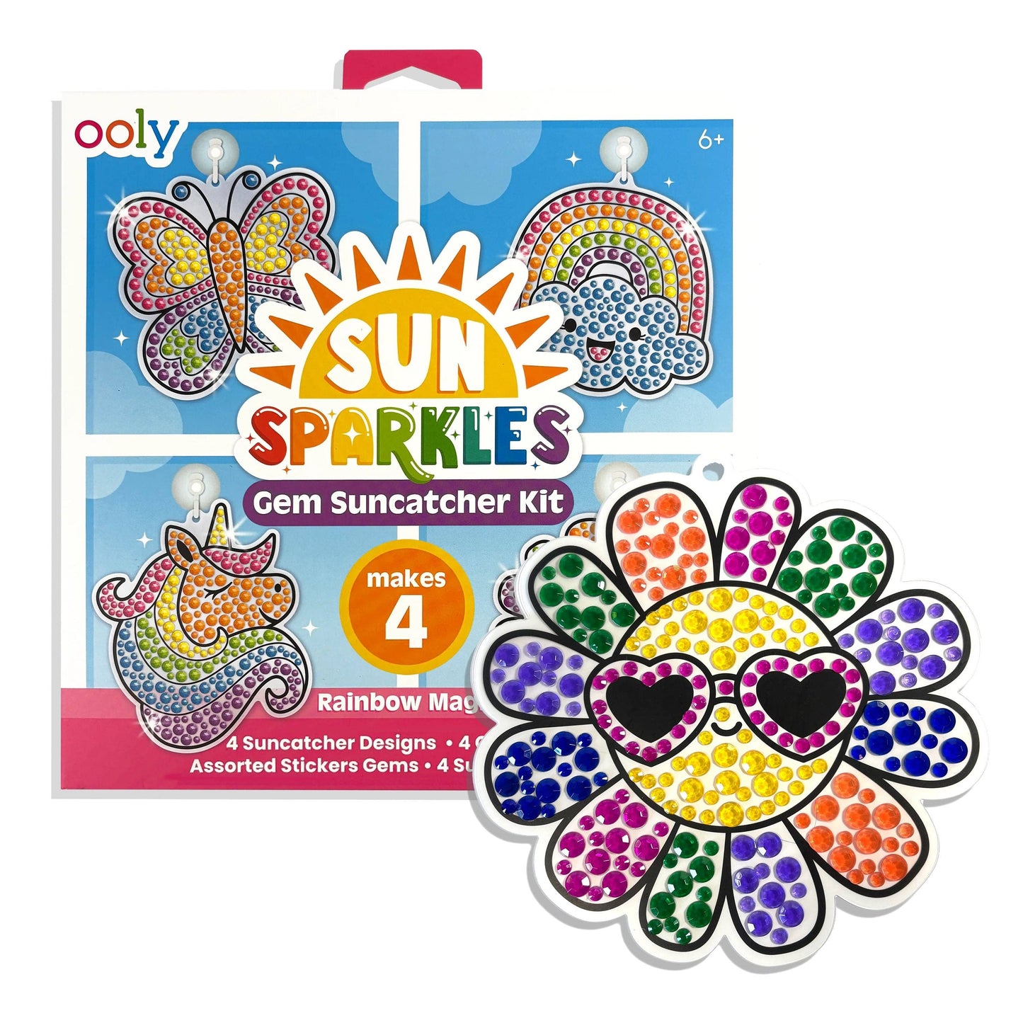 OOLY - Sun Sparkles Gem Suncatcher Kit - Rainbow Magic