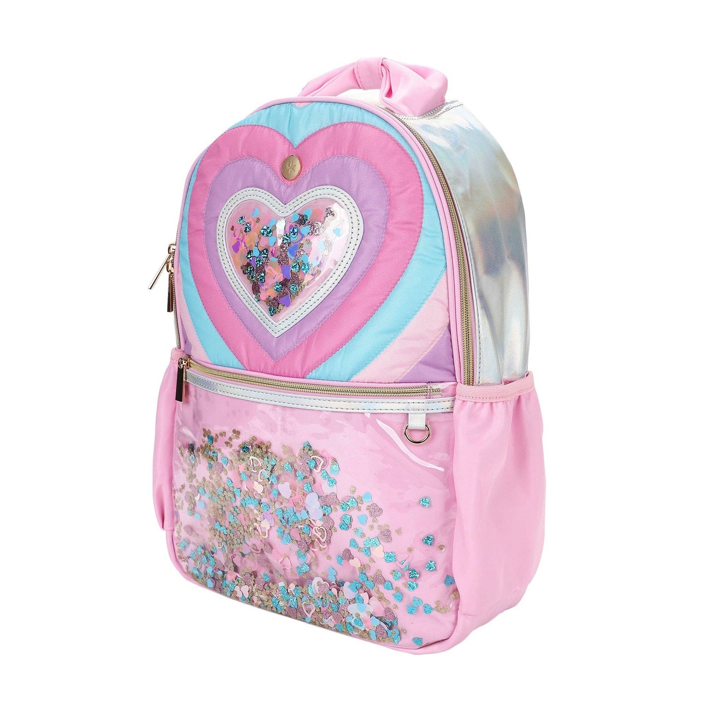 Packed Party - "Taylor" Quilted Confetti Hearts Backpack