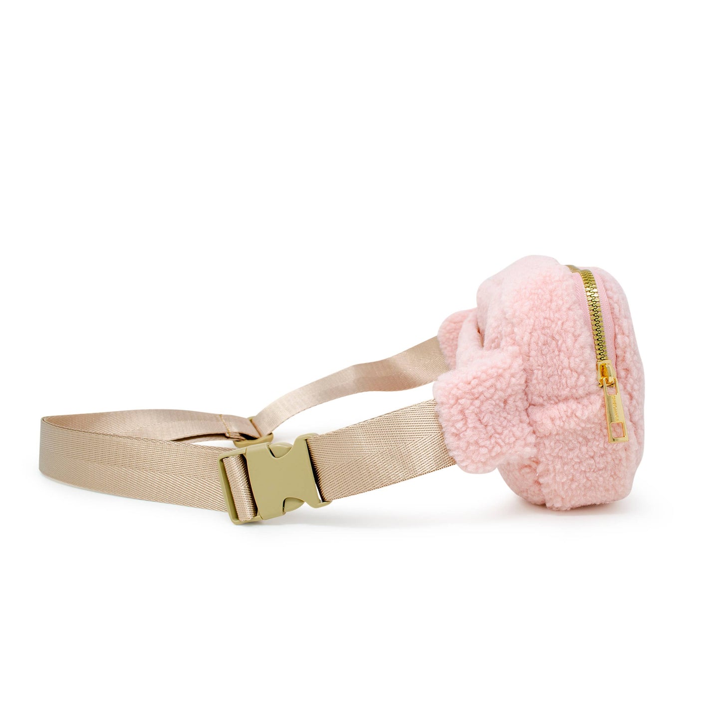 Tiny Treats and ZOMI GEMS - Fuzzy Belt Bag w/ Heart for Kids: Pink