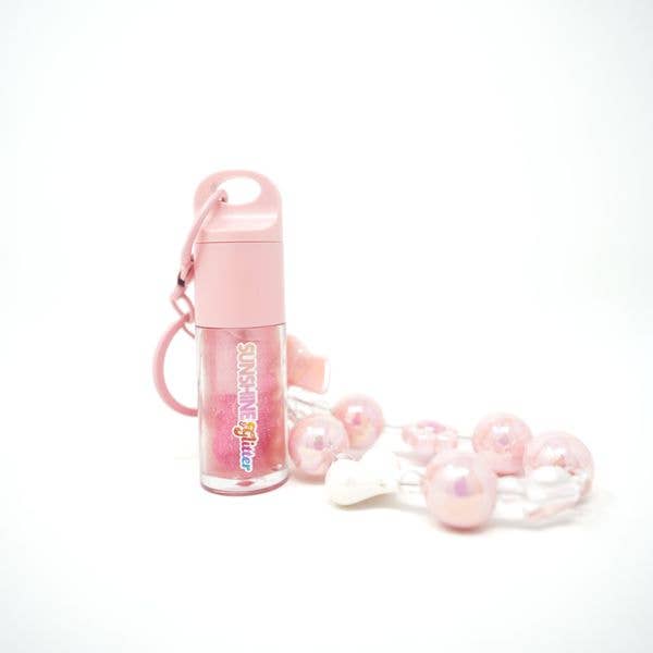 Sunshine & Glitter - Sparkle POP Pink Shimmer Lip Gloss Bag Charms