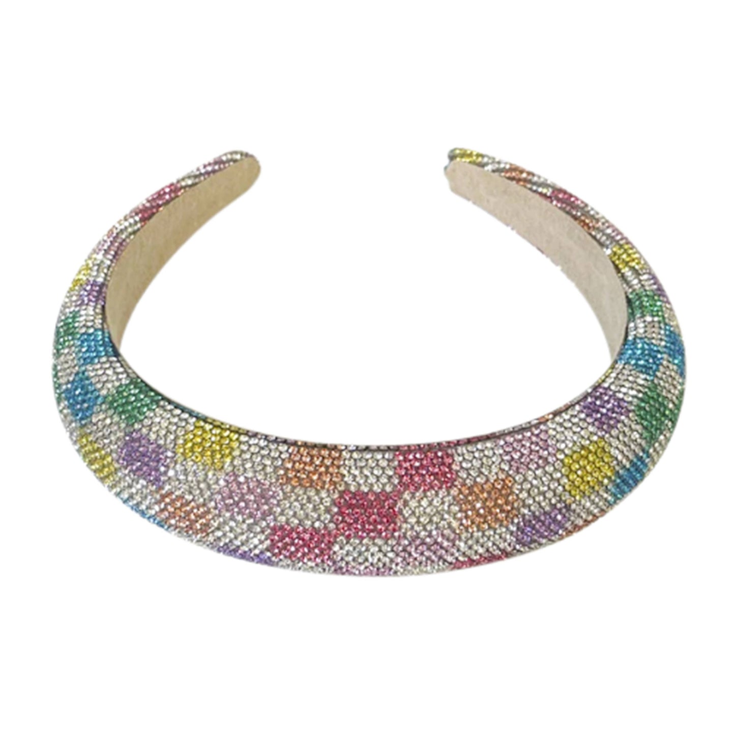 Malibu Sugar - Pastel Checkered Rhinestone Headband