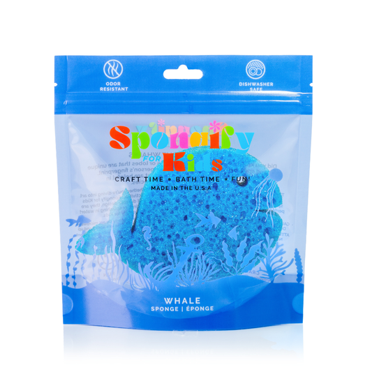Spongellé  - Whale Sea Animals Spongify™ Bath Sponge for Kids