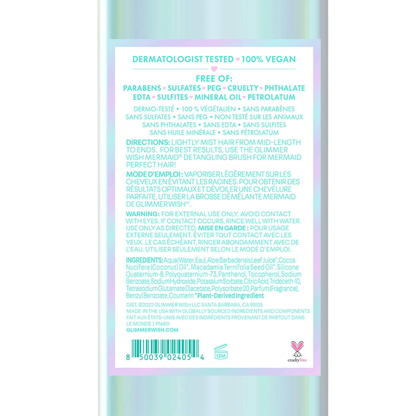 Glimmer Wish - Mermaid Hair Detangling Mist