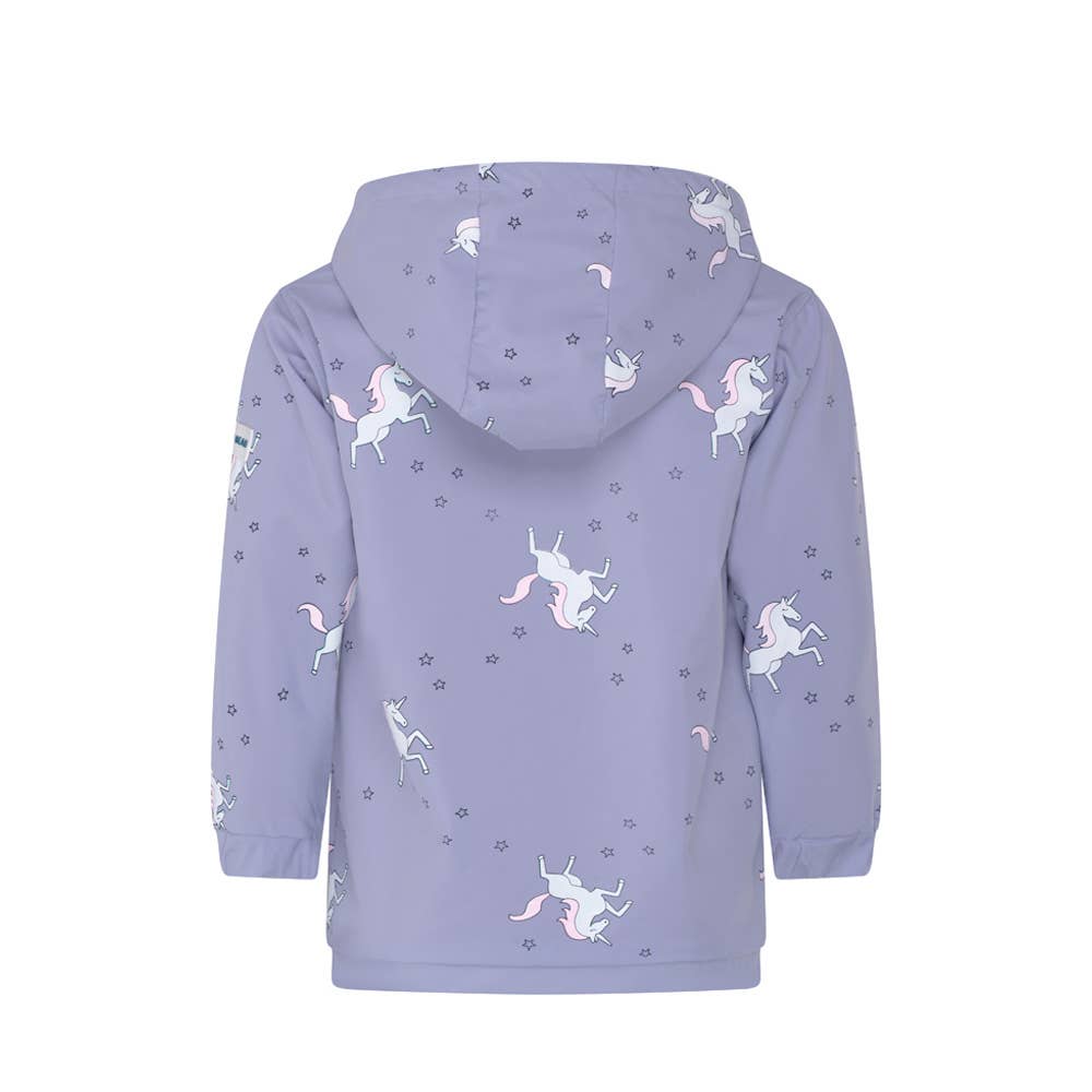 Holly and Beau - Unicorn color changing rain jacket