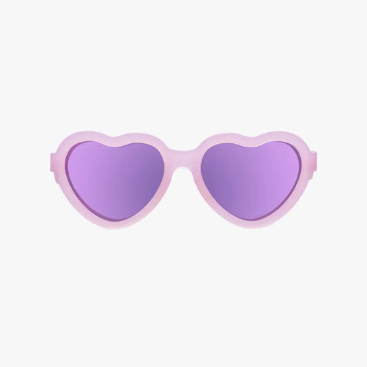 Babiators - Frosted Pink Polarized Heart Sunglasses with Mirrored Lens: Ages 0-2