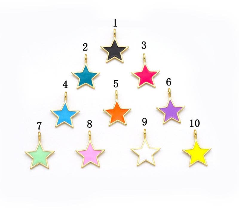 Colorful Enamel Star Charm