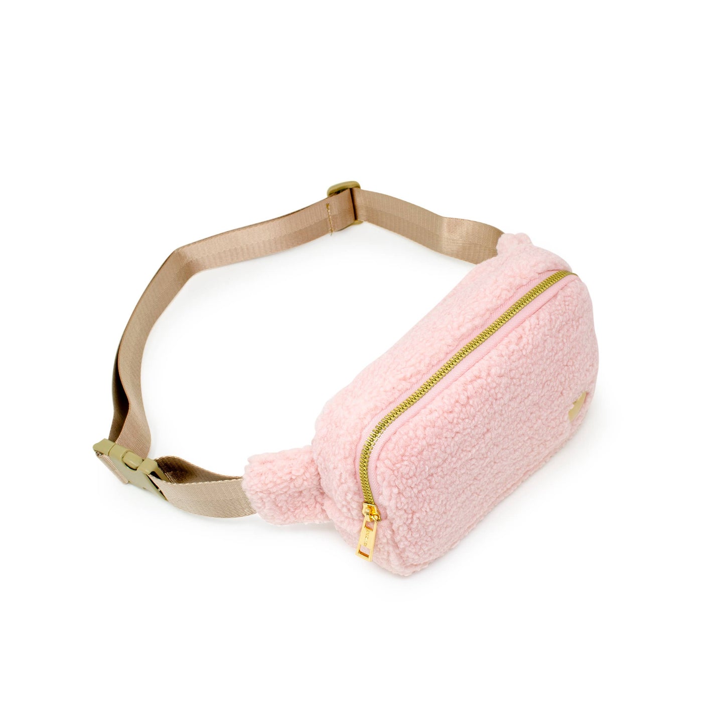 Tiny Treats and ZOMI GEMS - Fuzzy Belt Bag w/ Heart for Kids: Pink