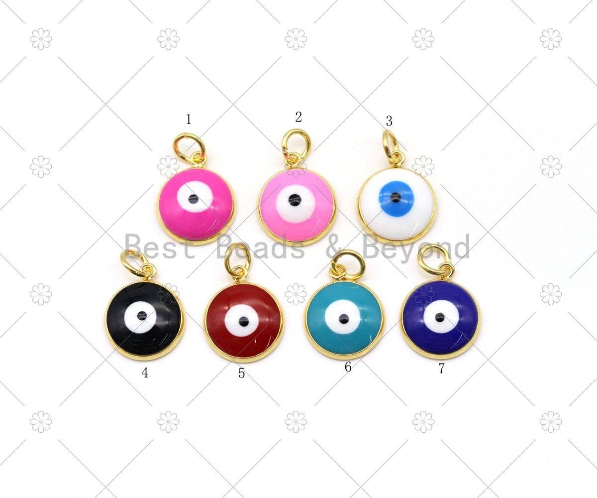 BestBeads&Beyond - Enamel Colorful Evil Eye Charm