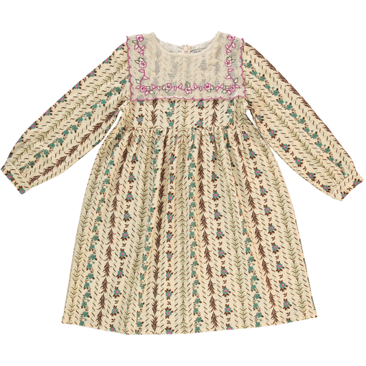 Bebe Organic Eliza Dress Floral Stripe
