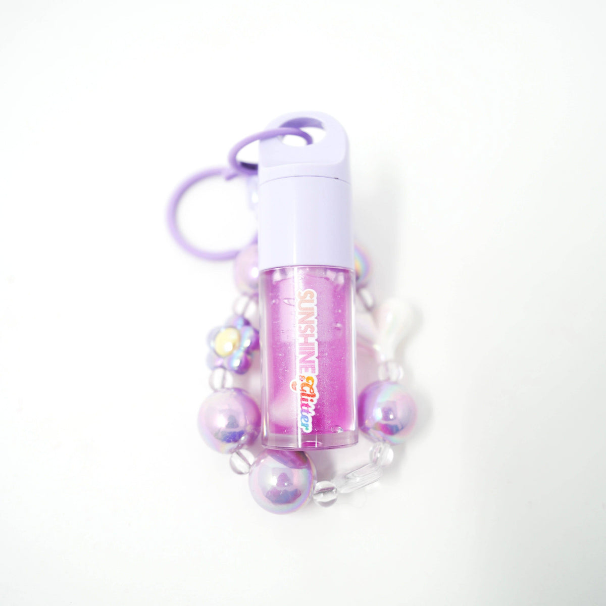 Sunshine & Glitter - Sparkle POP Purple Shimmer Lip Gloss Bag Charms