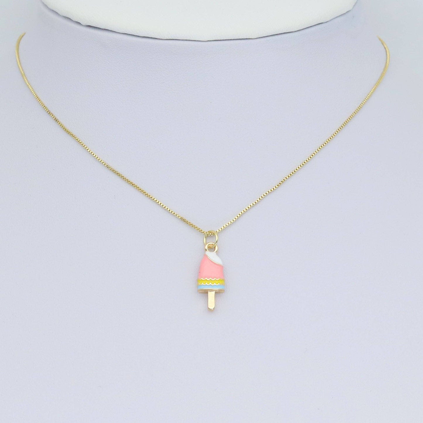 Colorful Enamel Gold Ice Cream Charm