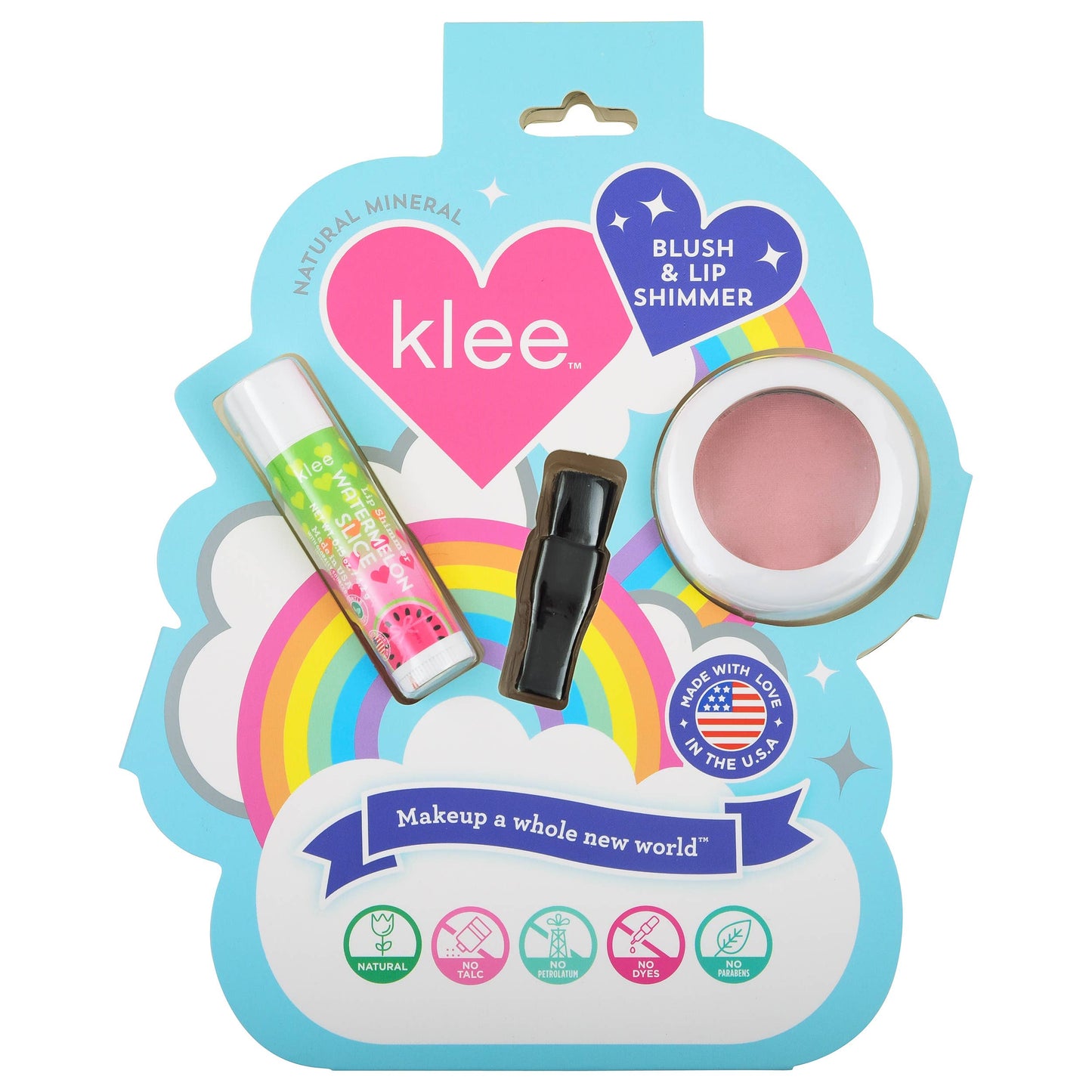 Klee Naturals - Sweet Cherry Spark - Blush and Lip Shimmer Set: Sugar Drop Glow