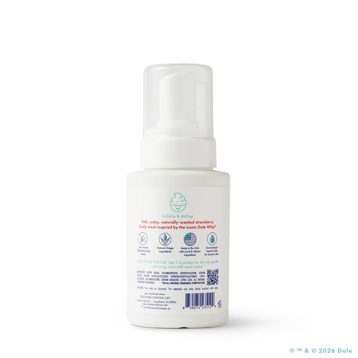 Dabble & Dollop® - Dole Whip® Strawberry Foaming Body Wash